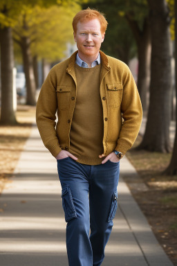 Middle-aged male with  ginger hair