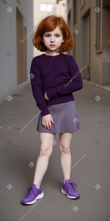 Serbian infant girl with  ginger hair