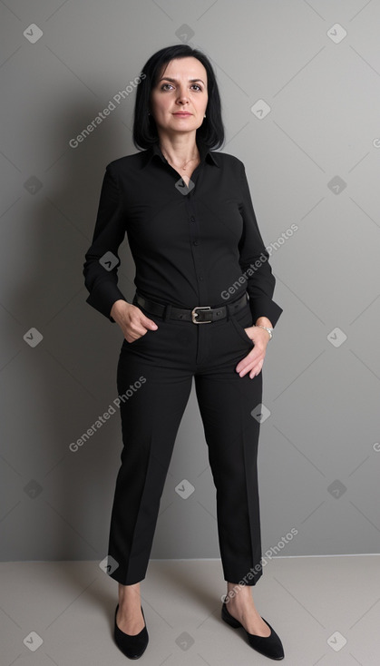 Albanian 45 years female with  black hair