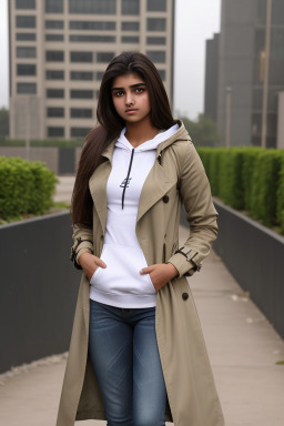 Pakistani teenager girl with  brown hair