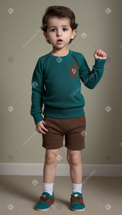 Turkish infant boy with  brown hair