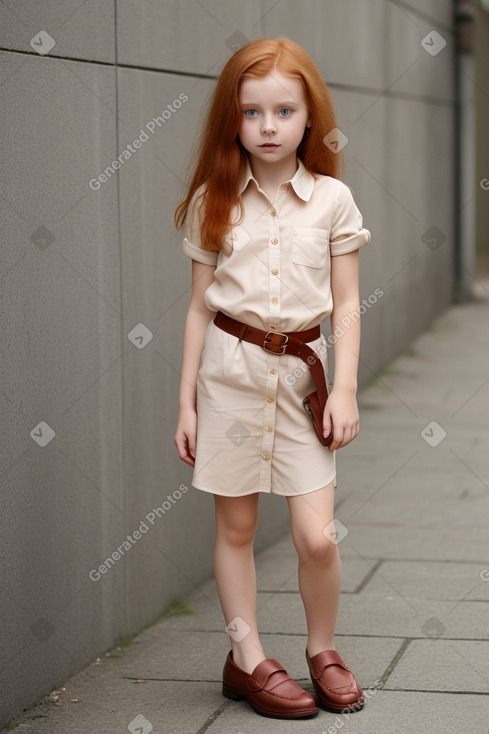 Slovak child female with  ginger hair