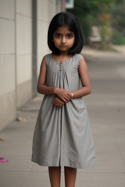 Indian child girl with  gray hair