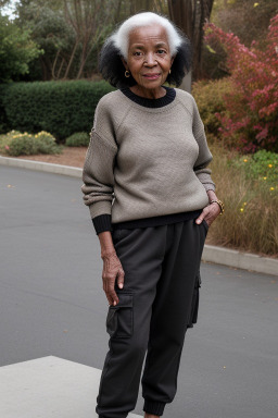 African elderly female with  black hair