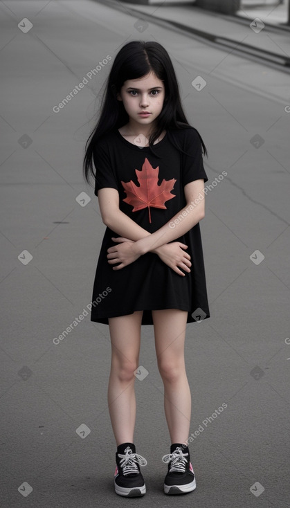 Canadian child girl with  black hair