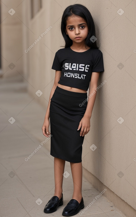 Yemeni child female with  black hair