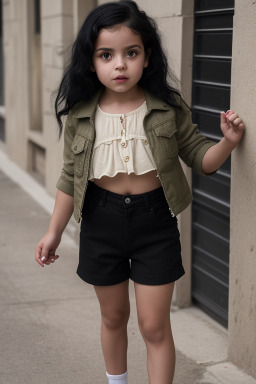 Spanish child female with  black hair