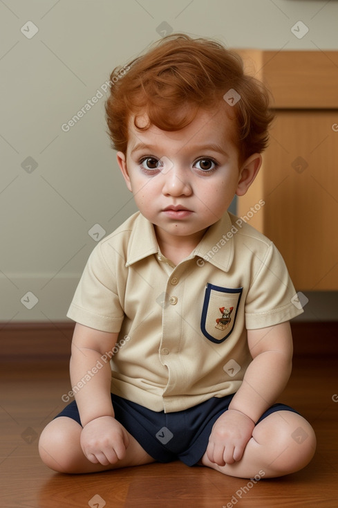 Kuwaiti infant boy with  ginger hair