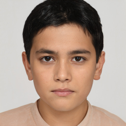 Neutral asian young-adult male with short  brown hair and brown eyes