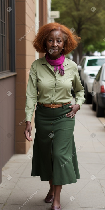 African american elderly female with  ginger hair