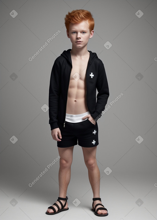 Swiss child boy with  ginger hair