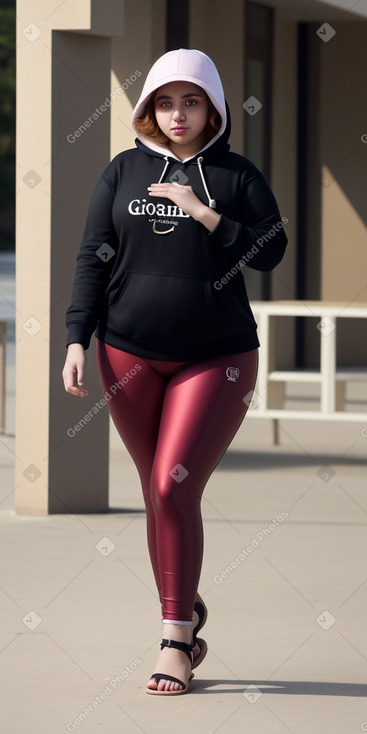 Qatari young adult female with  ginger hair