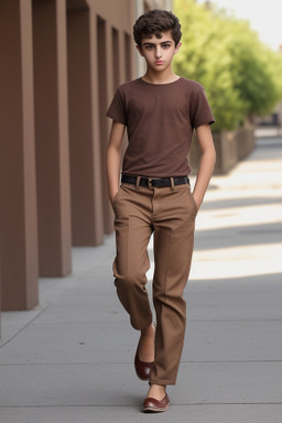 Armenian teenager male with  brown hair