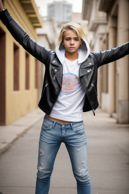 Cuban teenager boy with  blonde hair