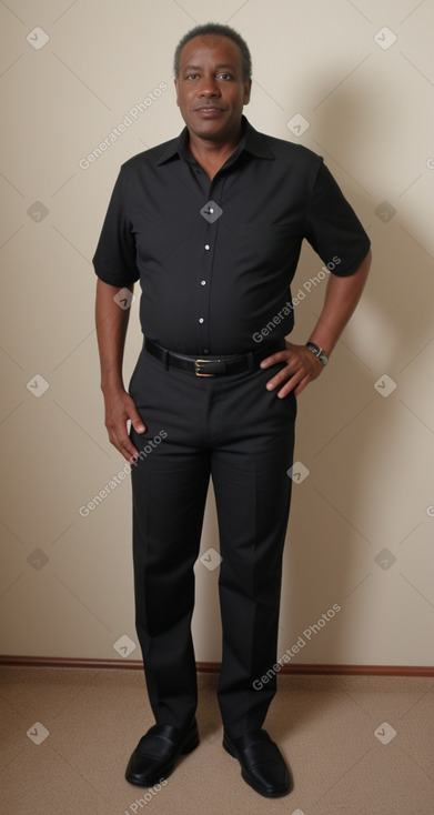 African 45 years male with  black hair