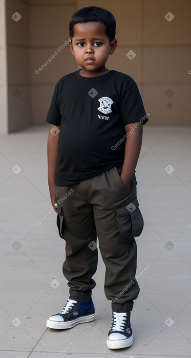 Somali child boy with  black hair