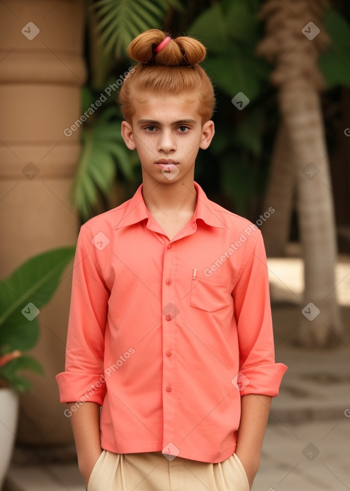 Egyptian teenager boy with  ginger hair