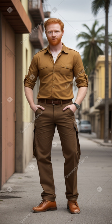 Cuban adult male with  ginger hair