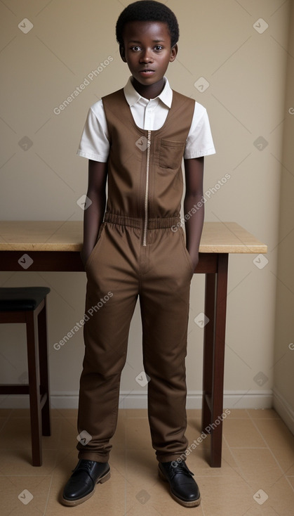 Ugandan teenager boy with  brown hair