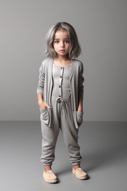 Algerian child girl with  gray hair