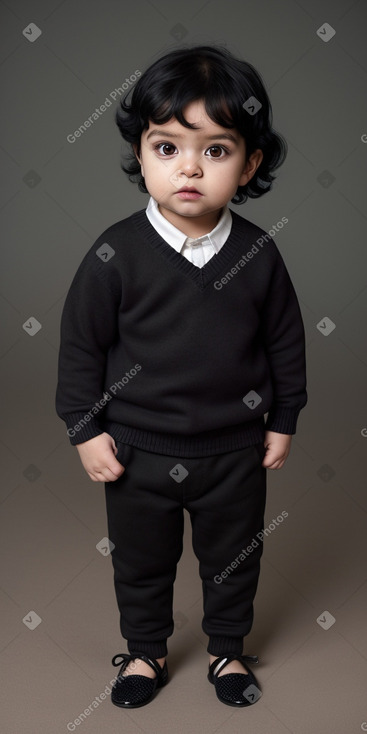 Infant boy with  black hair