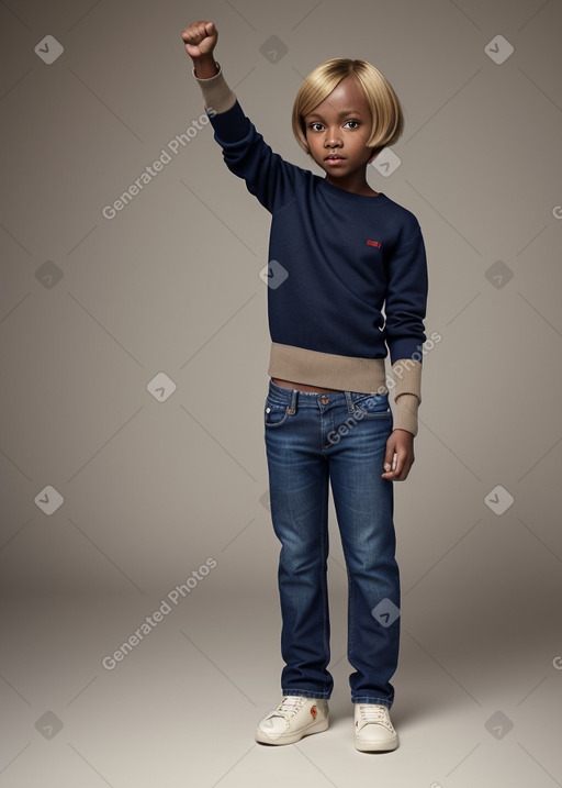 Kenyan child boy with  blonde hair