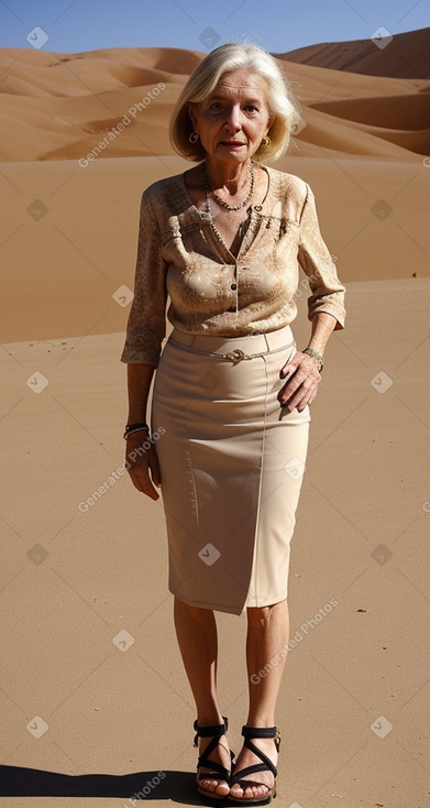 French elderly female with  blonde hair