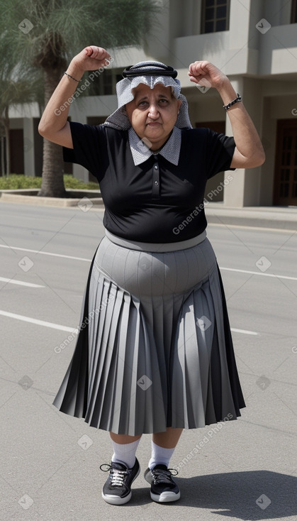 Emirati elderly female with  gray hair