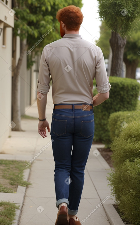 Lebanese adult male with  ginger hair