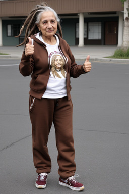 Mexican elderly female with  brown hair