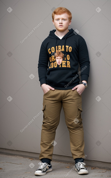 Colombian teenager boy with  ginger hair