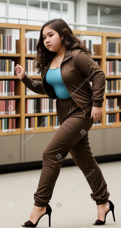 Indonesian teenager girl with  brown hair