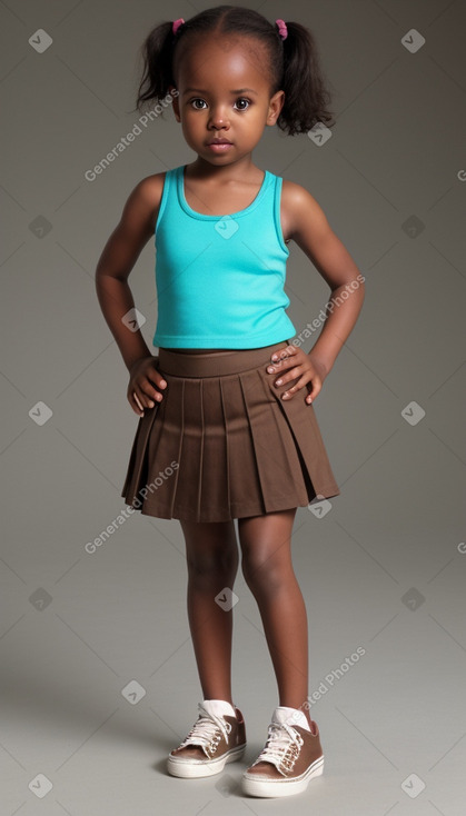 Kenyan infant girl with  brown hair