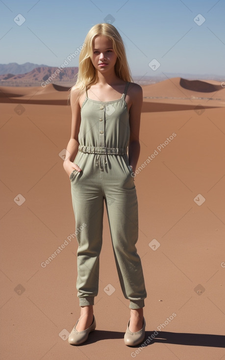 French teenager girl with  blonde hair