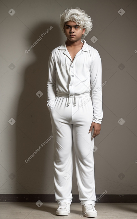 Sri lankan teenager boy with  white hair