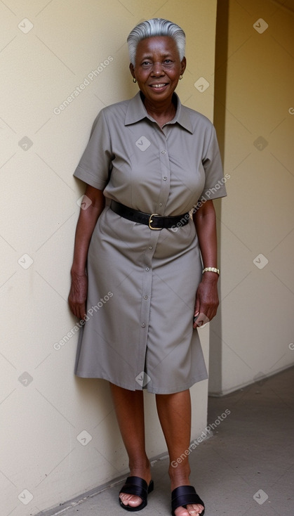 Zimbabwean elderly female with  gray hair