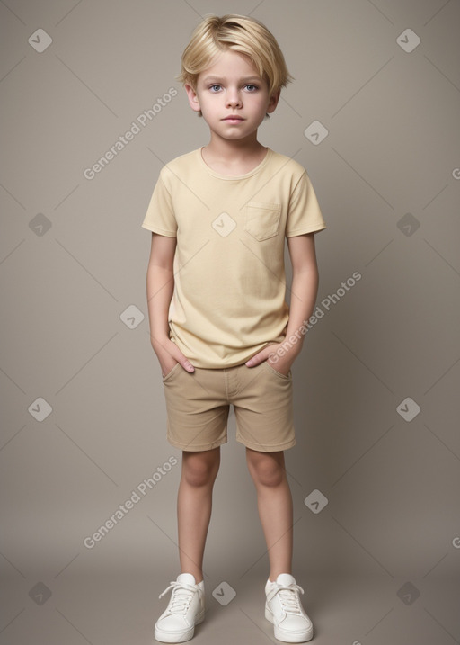 Child male with  blonde hair