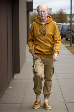 Elderly male with  ginger hair