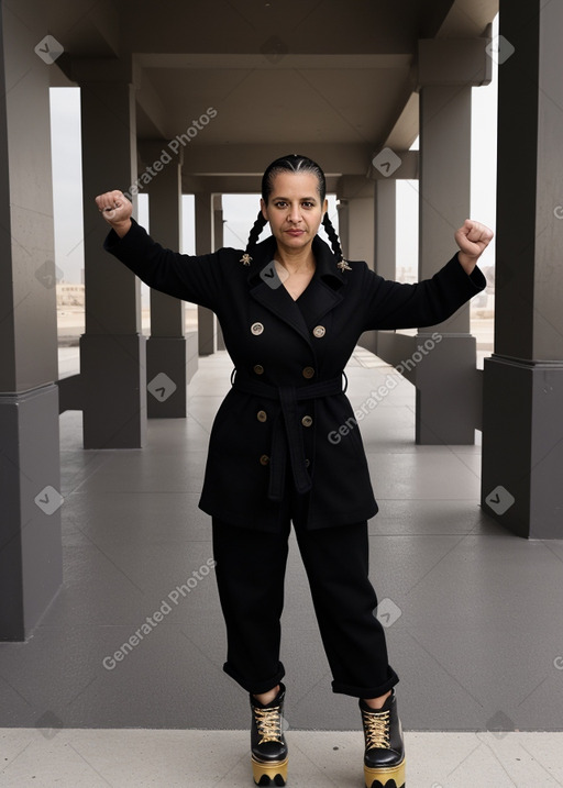 Egyptian middle-aged female with  black hair