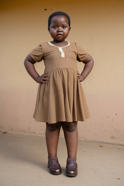 Tanzanian child girl with  brown hair