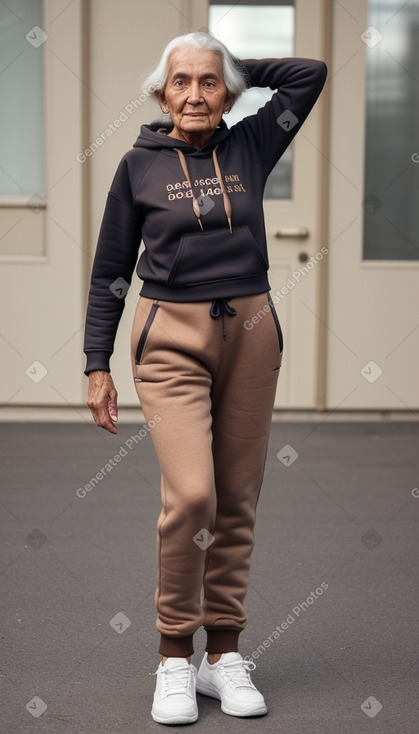 Elderly female with  brown hair