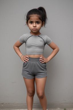 Honduran child girl with  gray hair