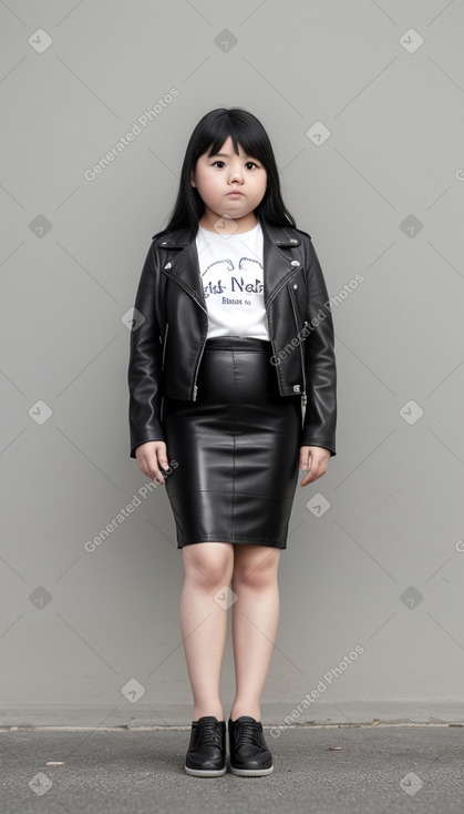 Taiwanese child girl with  black hair