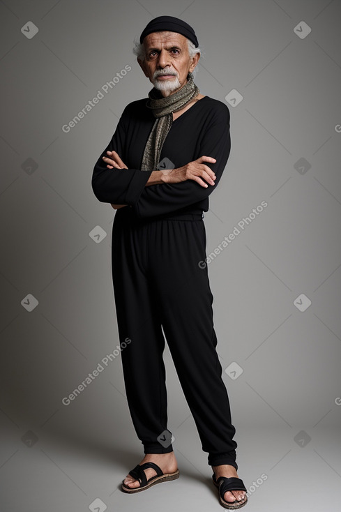 Yemeni elderly male with  black hair