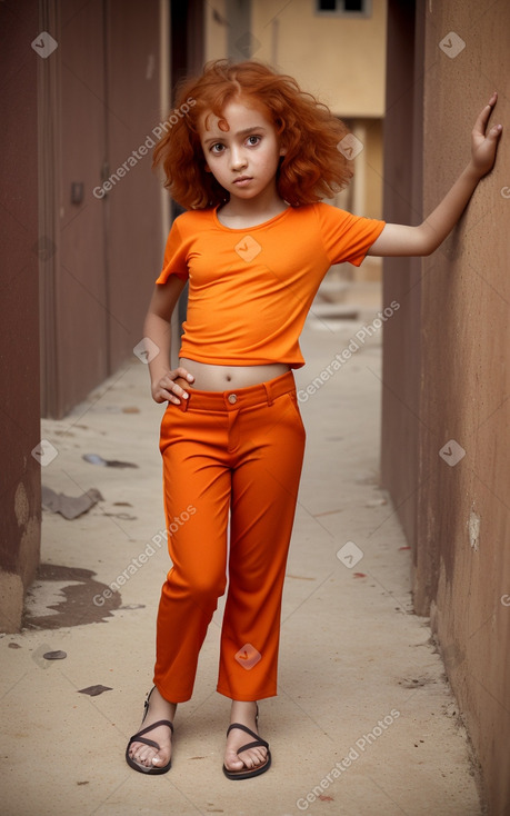 Libyan child girl with  ginger hair