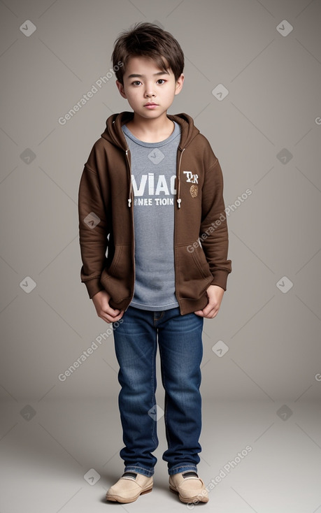 Korean child male with  brown hair