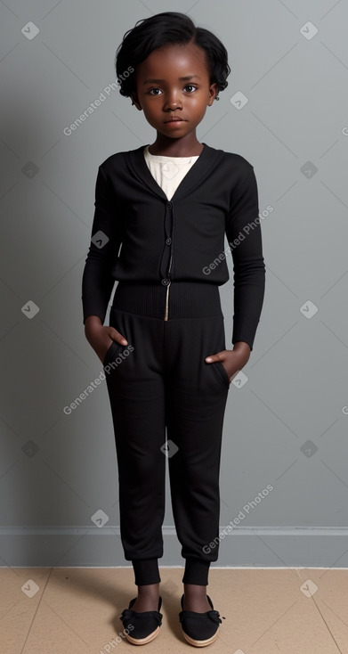 Zambian child boy with  black hair