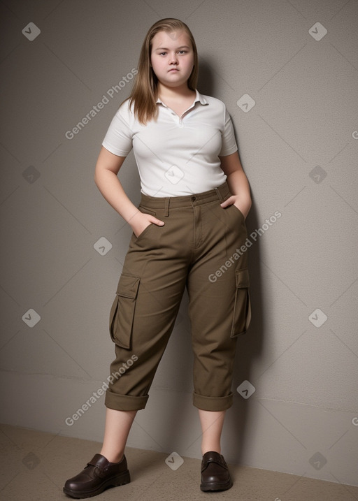 Danish teenager girl with  brown hair