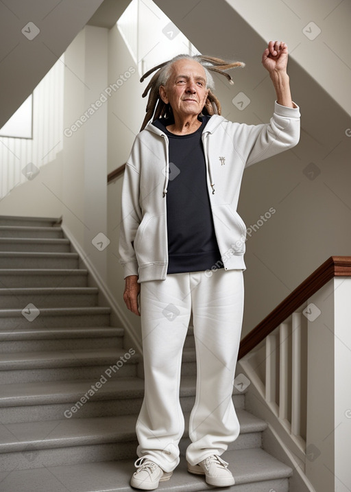 Australian elderly male with  gray hair