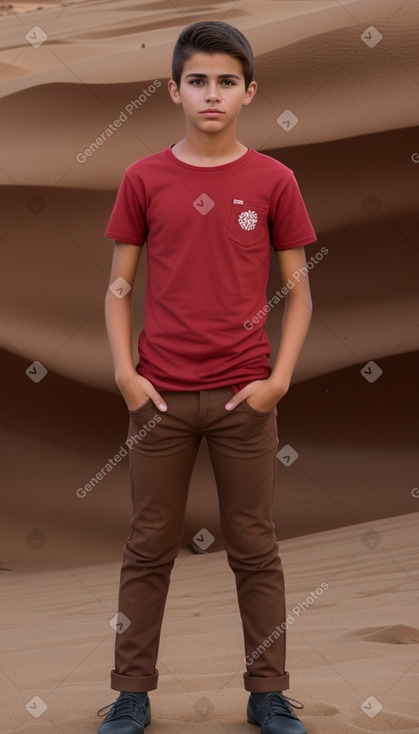 Ecuadorian teenager boy with  brown hair